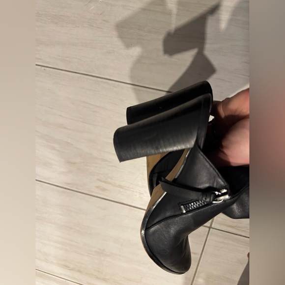 REBECCA MINKOFF Aidan Leather Point-toe Block-heel Mules In Black - Picture 7 of 8